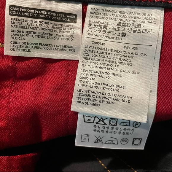 Levi’s 511 NWT Black Straight Leg Black Label Dark Wash Size 29x30￼ - Picture 8 of 9